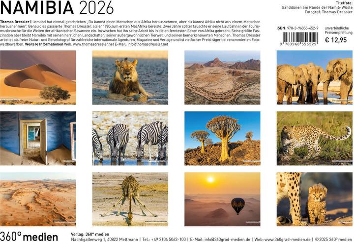 Actual product image NamibiaBrochure calendar2026 (German)