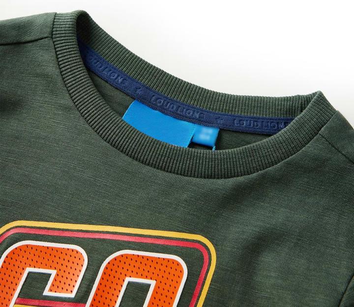 Produktbild VidaXL Kinder-Langarmshirt Dunkelgrün 128,Material: 100 (128)