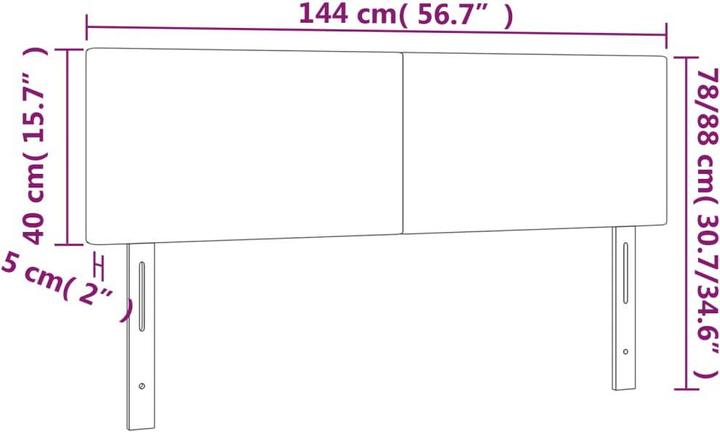 Image du produit VidaXL Templeton (144 x 5 x 88 cm)