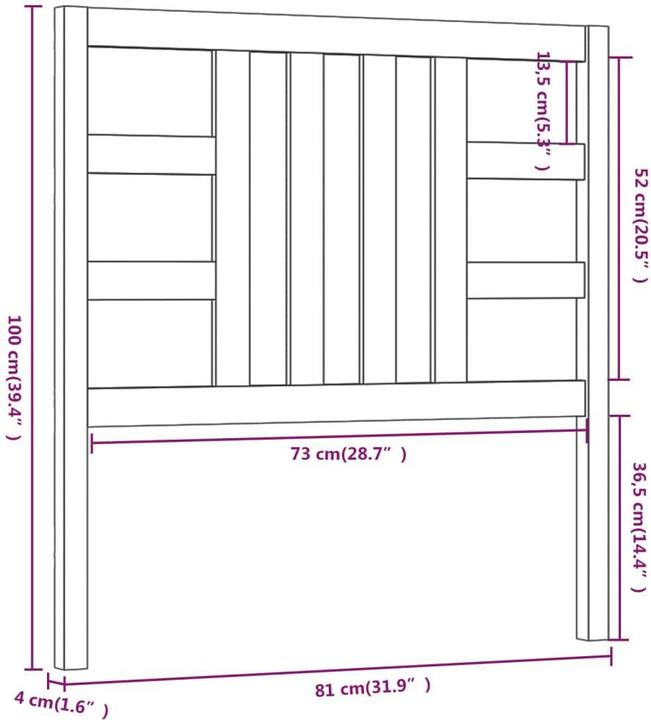 Actual product image VidaXL Lior (81 x 4 x 100 cm)