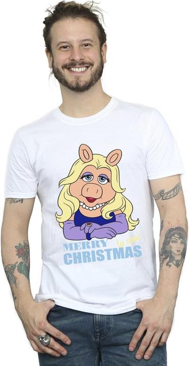 Actual product image Disney Mens Muppets Miss Piggy Queen of Holidays T-Shirt (L)