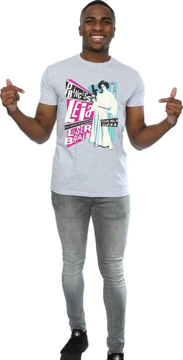 Actual product image Star Wars Mens Princess Leia Rock Poster T-Shirt (L)