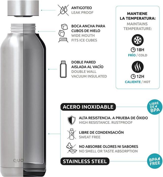 Actual product image Quokka Solid - šiluminis balionas iš nerūdijančio plieno 510 ml (Orchid Rožinė) (0.51 l)
