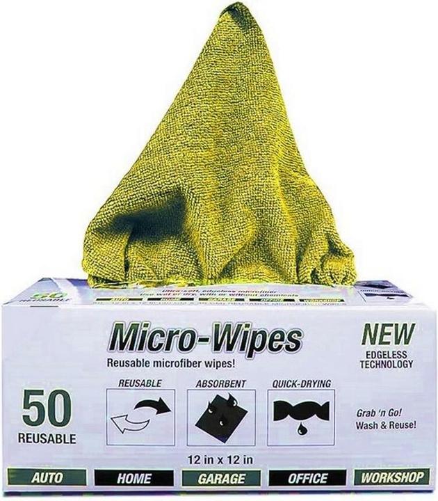 Produktbild Webstar Micro-Wipes Micro- fasertücher Box Gelb 24x24cm (50 Stk.)