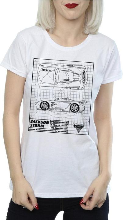 Image du produit Disney - T-shirt CARS JACKSON STORM BLUEPRINT - Femme (L)