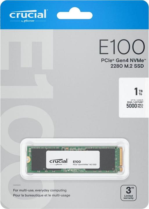 Actual product image Crucial E100 (1024 GB, M.2 2280)