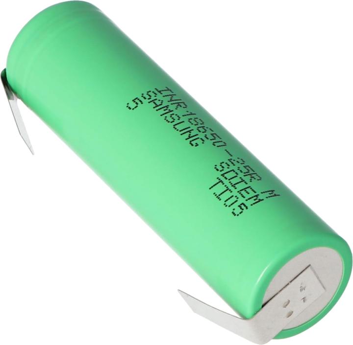 Image du produit Samsung Accu INR18650-25R non protégé avec cosse à souder en forme de U (1 pcs, 18650, 2500 mAh)