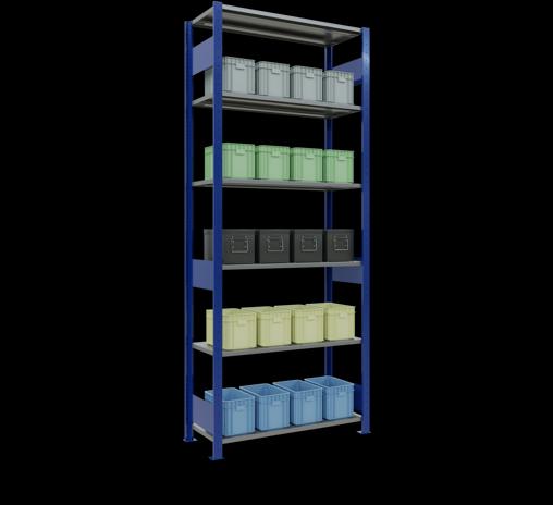 Immagine prodotto Schulte Lagertechnik MULTIplus85 sistema di scaffalature di base senza bulloni con ripiani di lunghezza