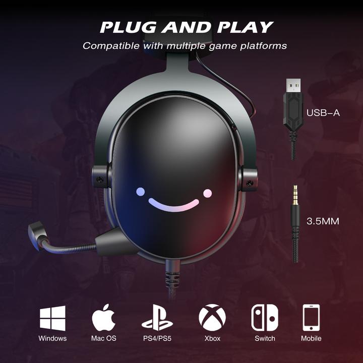 Produktbild Fifine H9 black 3.5MM + USB dual connector headphone for gaming, streaming, recording