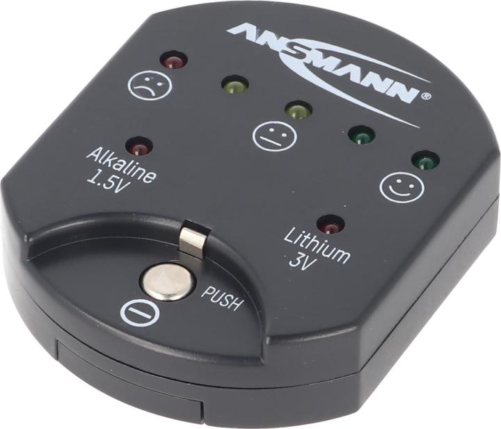 Produktbild Ansmann Batterietester für Alkaline und Lithium Knopfzellen, der Knopfzellentester