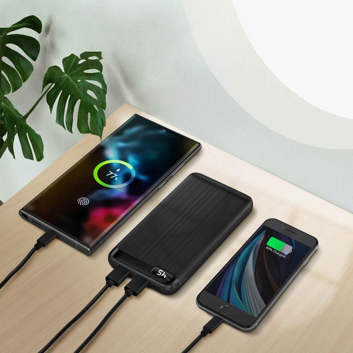 Actual product image Setty 10,000mAh battery with 2 USB ports + LED indicator (10000 mAh)