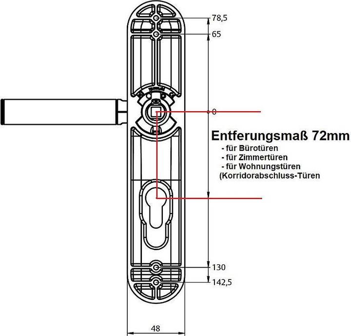 Produktbild effeff EFF 492L08-1-11---7 Code Handle