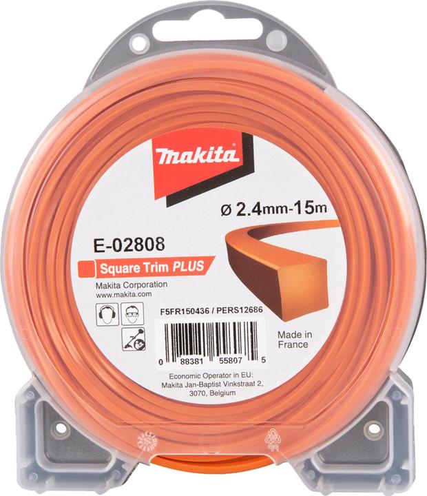 Productafbeelding Makita Maaidraad vierkant 2,4mmx15m (Grastrimmer, Trimmerdraad + draadspoel)