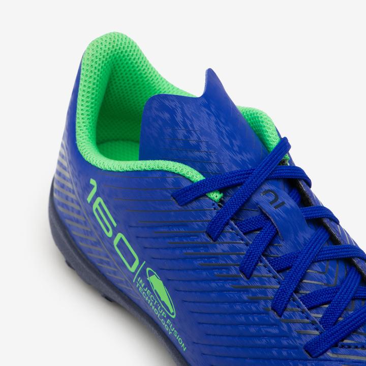 Actual product image Kipsta Kids' football multispeed shoes TF with laces - 160 Turf blue (35)