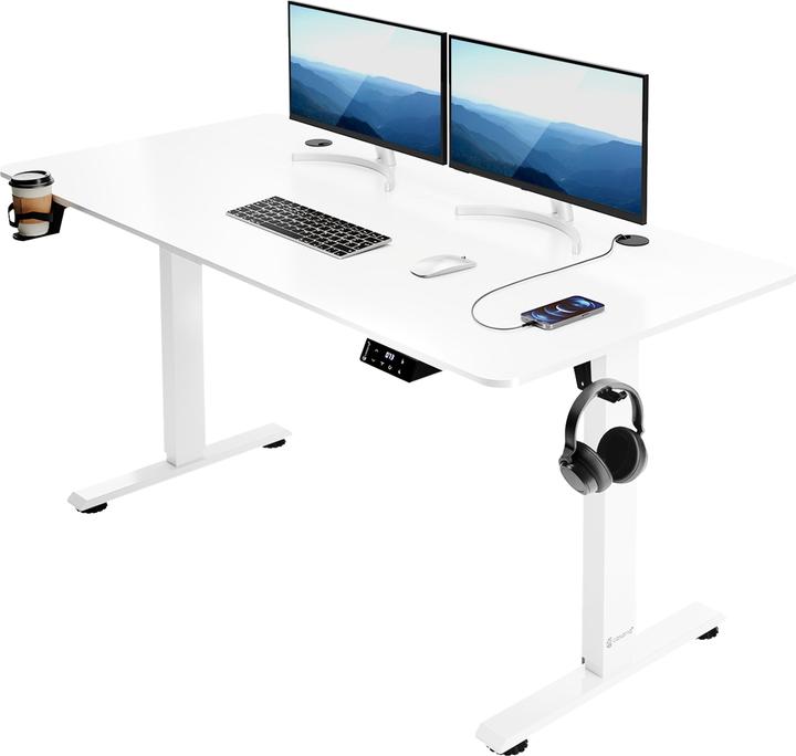 Casaria Desk with adjustable height (140 x 60 x 118 cm)