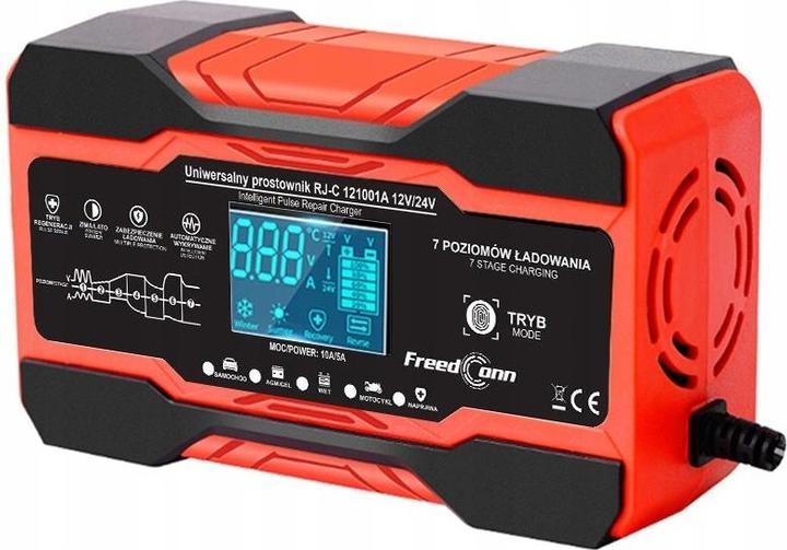 Produktbild RJ Tianye Prostownik akumulatorowy RJ-C 121001A 12V 10A /24V 5A (12V, 24V, 10 A)
