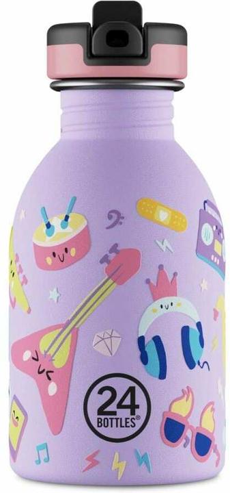 24 Bottles Trinkflasche Music Friends, 250 ml, Lila (0.25 l)