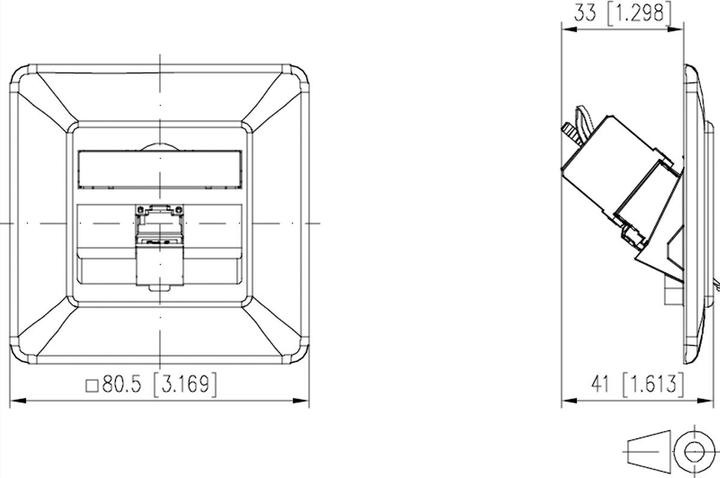 Produktbild Metz Connect BTR Outlets Flush with 180 ° Modules
