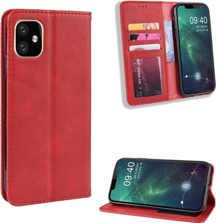 Immagine prodotto Cover-Discount iPhone 12 / 12 Pro - Stand Flip Case Cover rosso (Apple iPhone 12, Apple iPhone 12 Pro)