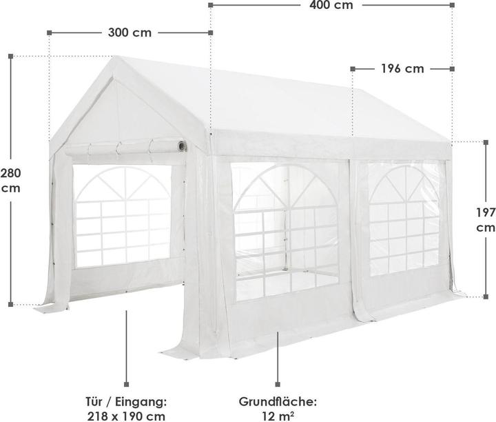 Actual product image Juskys Gala party tent (400 cm, 300 cm)