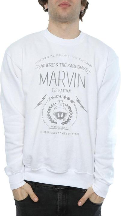 Actual product image Looney Tunes Mens Marvin The Martian Where's The Kaboom Sweatshirt (XL)