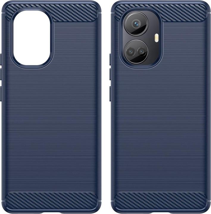 Actual product image König Design Case Mobile Protection for Google Motorola Samsung Xiaomi Case Cover Carbon Optics (Realme 10 Pro+)