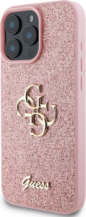 Actual product image Guess GUHCP16XHG4SGP iPhone 16 Pro Max 6,9" różówy/pink HC Fixed Glitter Big 4G (Apple iPhone 16 Pro Max)