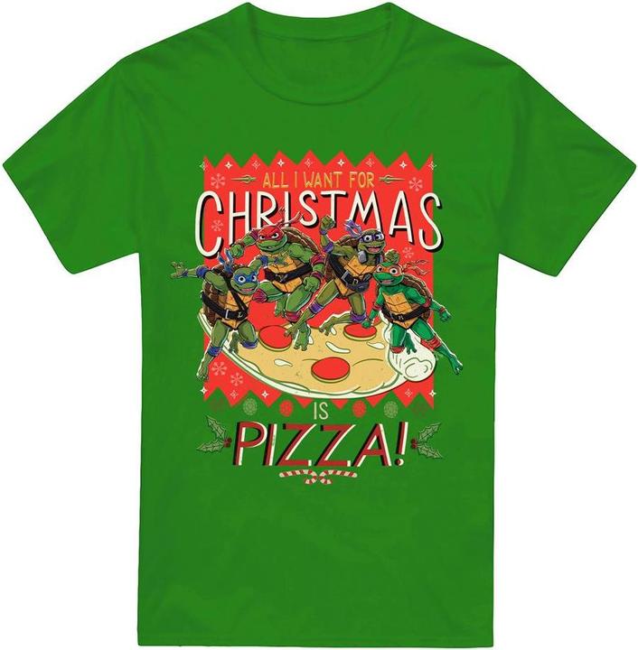 Teenage Mutant NT All I Want For Christmas Is Pizza TShirt