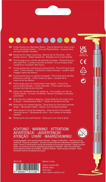 Actual product image Faber-Castell Pastel double fibre painter (Multicoloured, 10 x)