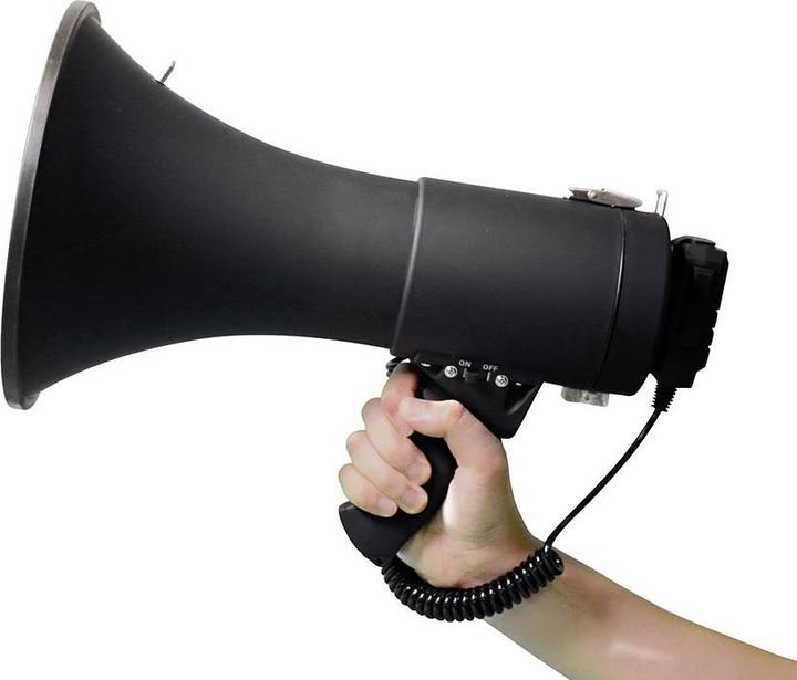 Produktbild Velleman Leistungsstarkes Megaphon mit 50 W, eingebauter Sirene, Aufnahmefunktion, Lautst?rkeregelung, Blueto (Megaphon)