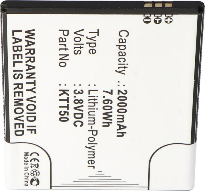 Actual product image CS Cameron Sino Battery KAZAM Tornado 2, Tornado 2 5.0 Battery KTT50, KTT50-GHABD002643
