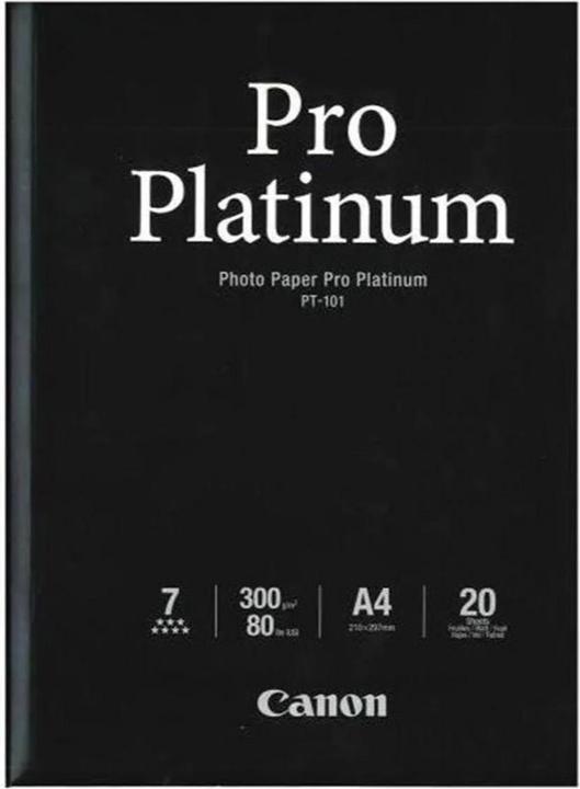 Actual product image Canon PT-101, Photo Paper Pro Platinum (300 g/m², A4, 20 x)