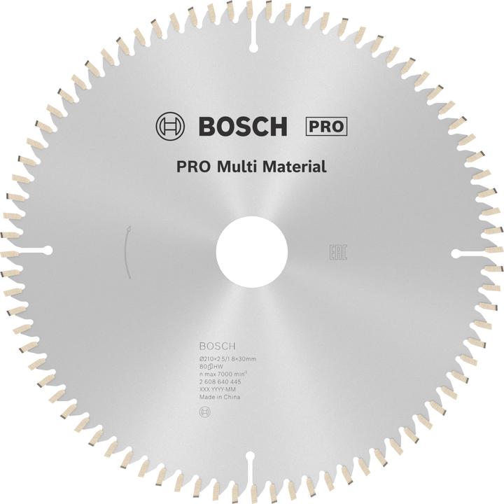 Produktbild Bosch Professional Zubehör PRO Multi Material Kreissägeblatt, 210 x 2,5 x 30 mm