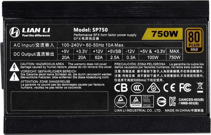 Actual product image Lian-Li SP750 (750 W)