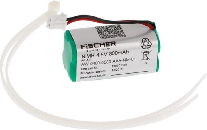 Immagine prodotto Fischer Batteria al cubo 4,8V0,8Ah AW-0480-0080AA-NM01 (1 pz., 800 mAh, Accumulatore di carica elettrica)