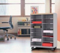 Image du produit Paperflow Chariot à roulettes avec 9 compartiments