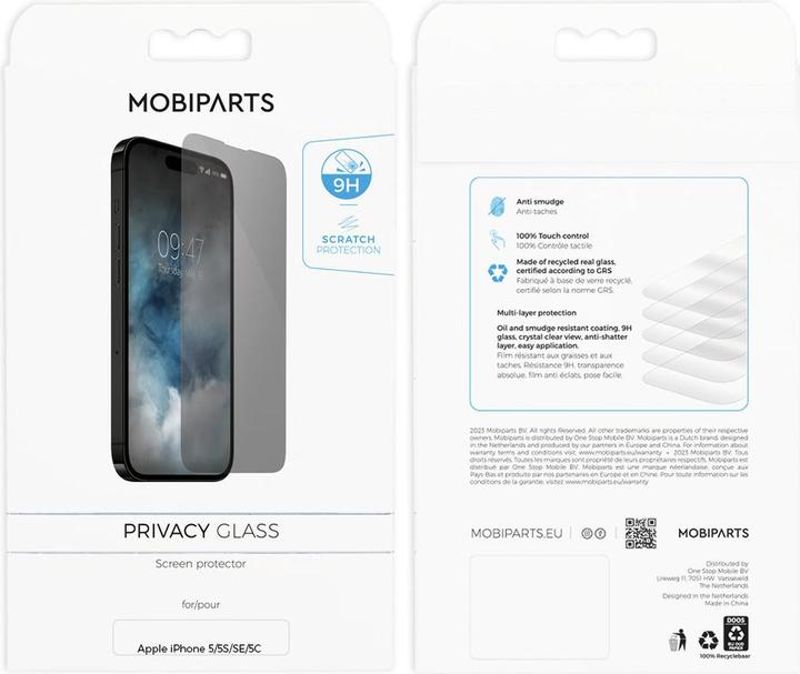 Produktbild Mobiparts Privacy Glass Apple iPhone 5/5S/SE/5C (1 Stück, Apple iPhone 5, Apple iPhone SE, Apple iPhone 5s, Apple iPhone 5c)