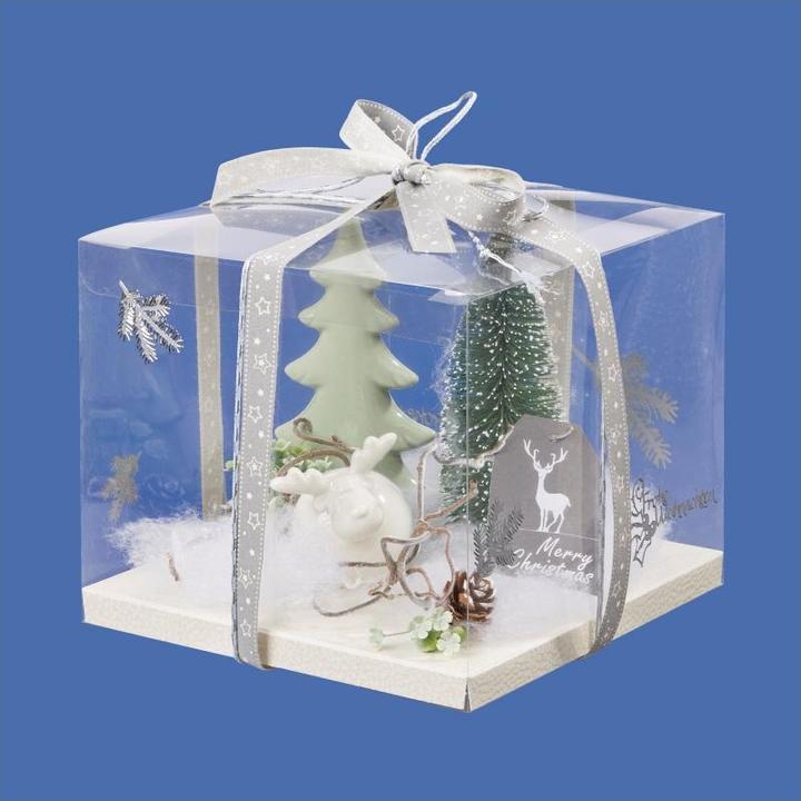 Actual product image Hobby Fun Box for money and gift vouchers, transparent (18 x 18 x 25 cm)