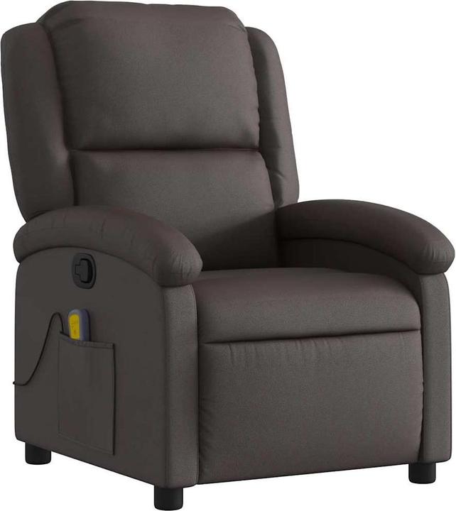 Immagine prodotto VidaXL Sedia da massaggio in vera pelle marrone scuro, colore