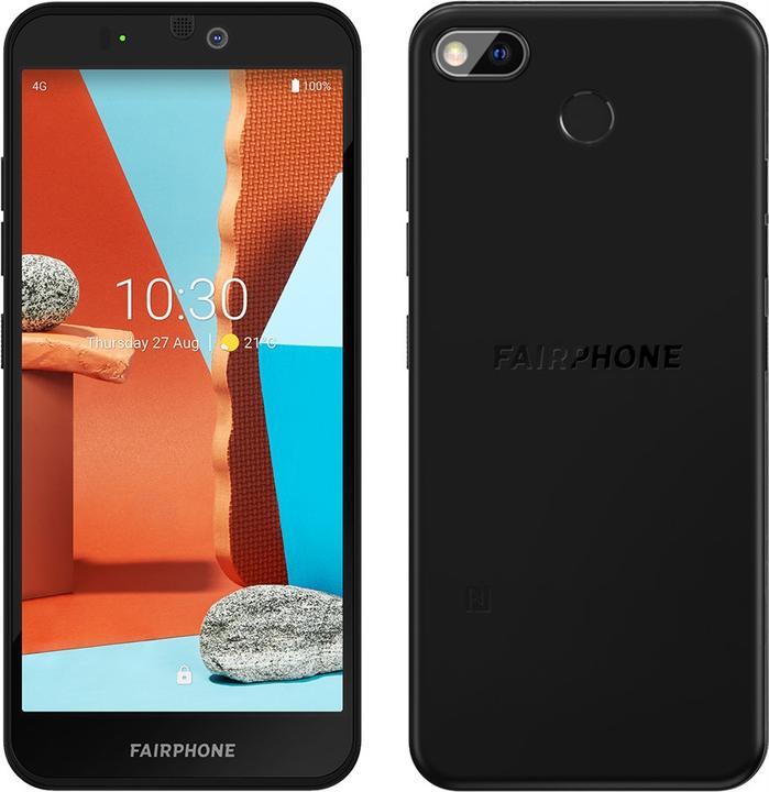 Produktbild Fairphone 3+ (64 GB, Black, 5.65", Dual SIM + SD, 48 Mpx, 4G)