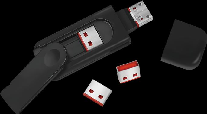 Actual product image LogiLink USB-A-Port lock (1x key and 4x locks)
