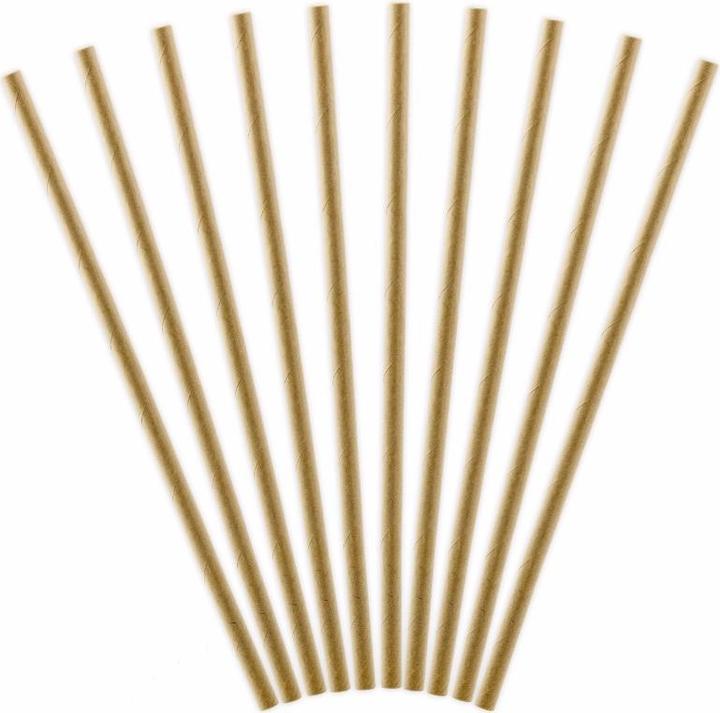 Image du produit Partydeco Pailles naturelles Kraft (10 x)