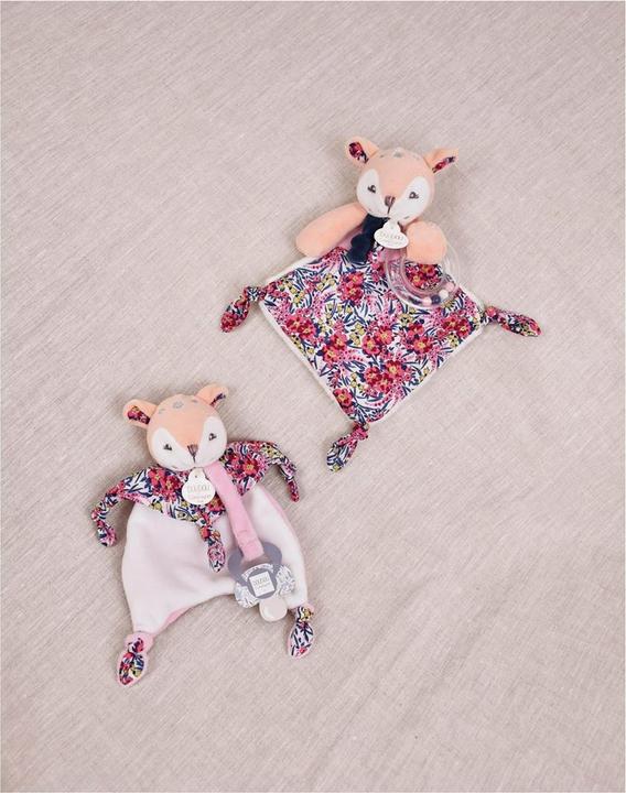 Actual product image Doudou et Compagnie Fawn cuddly toy with rattle, 22cm