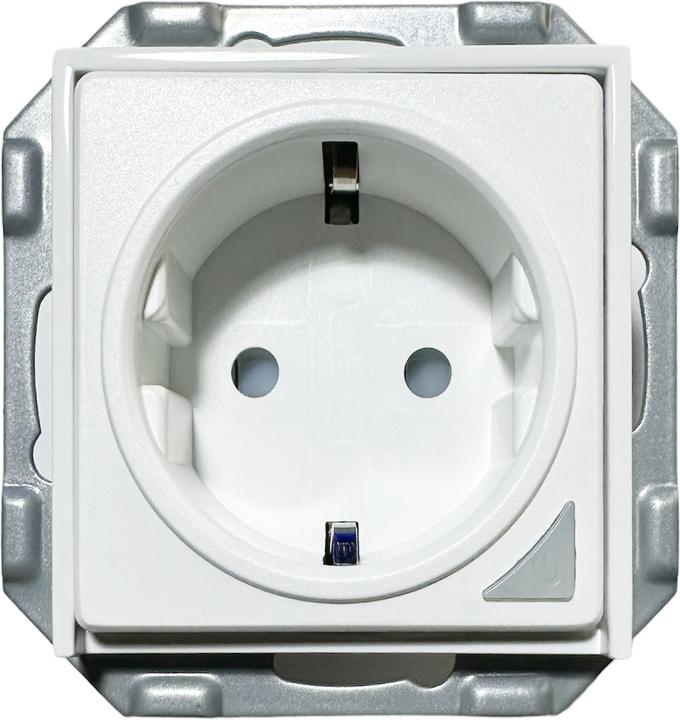 Produktbild PowerRay WiFi Smart Socket PR-SSO-01, Steckdose ohne Rahmen mit 5,5 x 5,5 cm Adapter, weiss, OVP