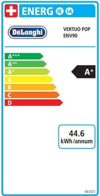 Energy Label De'Longhi Nespresso Vertuo Pop (NESPRESSO Vertuo, CH plug)