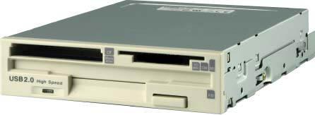 Actual product image TEAC 3.5 inch floppy incl. 7in1 card reader, grey (floppy disk drive)