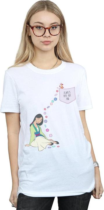 Actual product image Disney Womens/Ladies Mulan Always Here For You Cotton Boyfriend T-Shirt (3XL)
