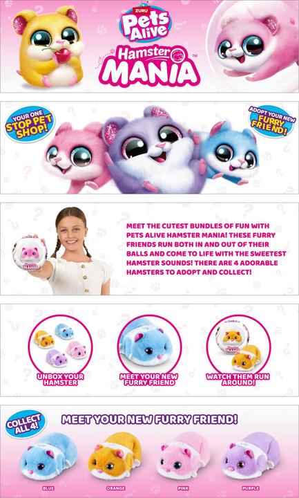 Productafbeelding Zuru Levende huisdieren Hamstermania S1 (10 cm)