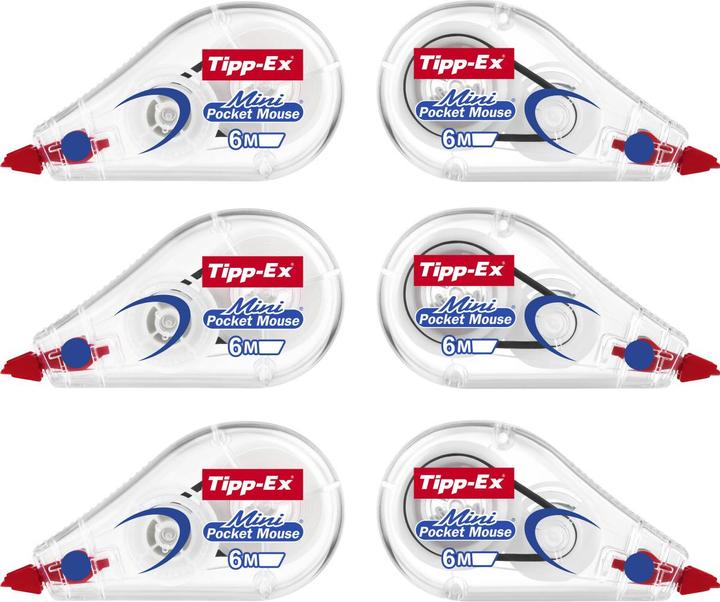 Actual product image Bic Correction tape Mini Pocket Mouse 5 mm x 6 m, in a pack of 10. 512085