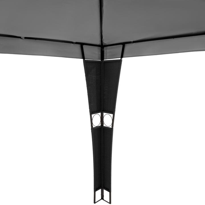 Actual product image tectake Rattan garden gazebo (400 cm, 300 cm)